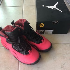 Air Jordan 10 GS Fusion Red/Black-Laser Orange